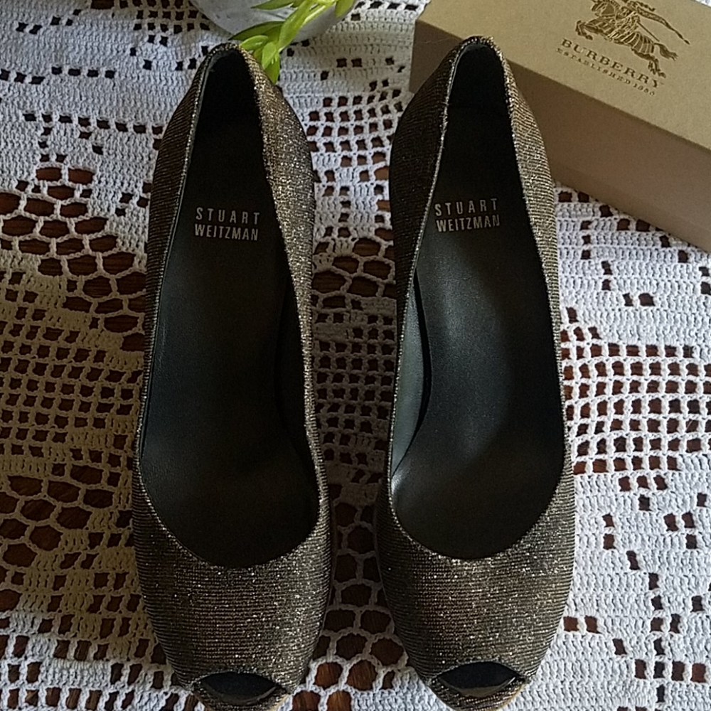 Stuart Weitzman Open Toes Platform Size 7.5 - image 1